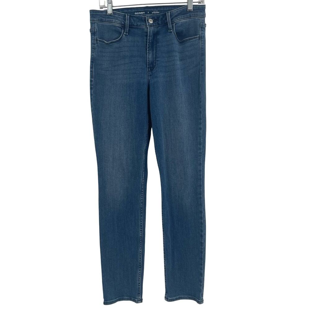 Old Navy Women's Classic Blue high-rise straight size 8